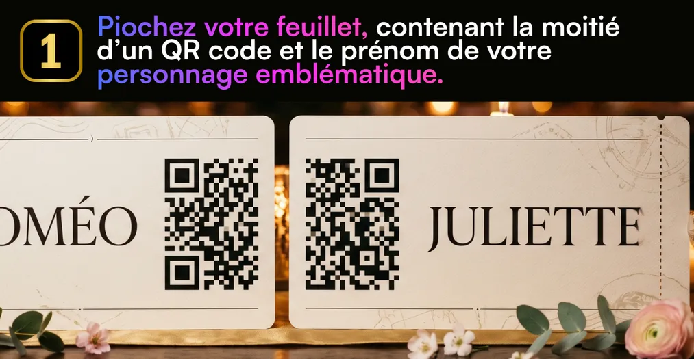 Jeu des Duos IA étape 1 — piochez votre feuillet avec QR code