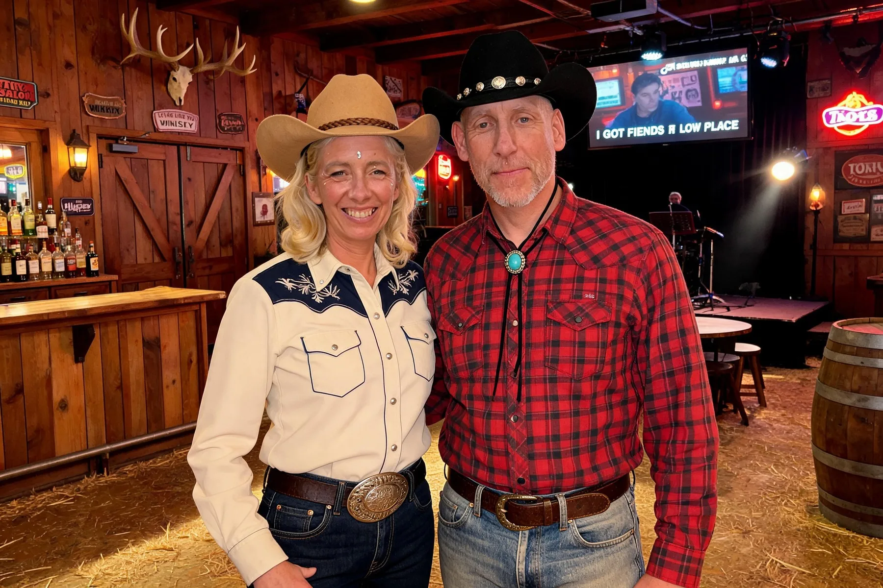 Cowboys saloon — résultat IA FuturBooth