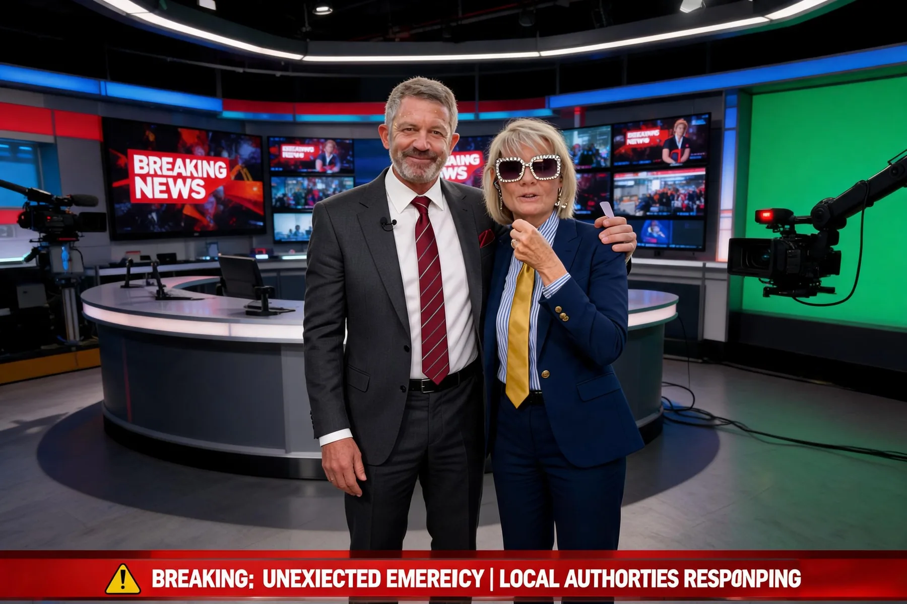 Présentateurs Breaking News — résultat IA FuturBooth