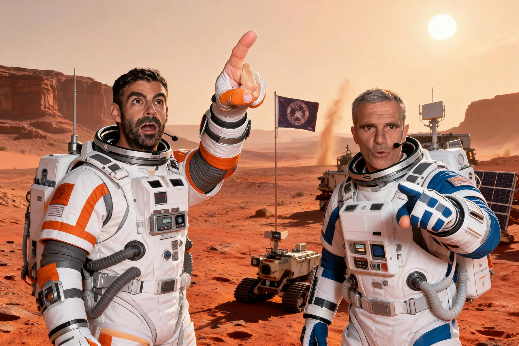 Astronautes sur la planète Mars — résultat IA FuturBooth